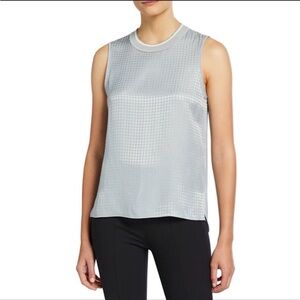 rag & bone Light Blue Houndstooth Sleeveless Tank